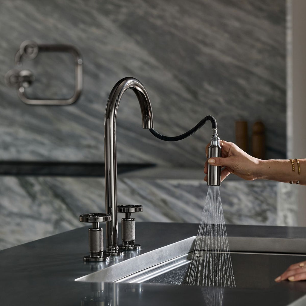 KOHLER K-28677-9RT2-AF Billet Touchless Pull-Down Kitchen Sink Faucet With Two-Function Sprayhead - Vibrant French Gold
