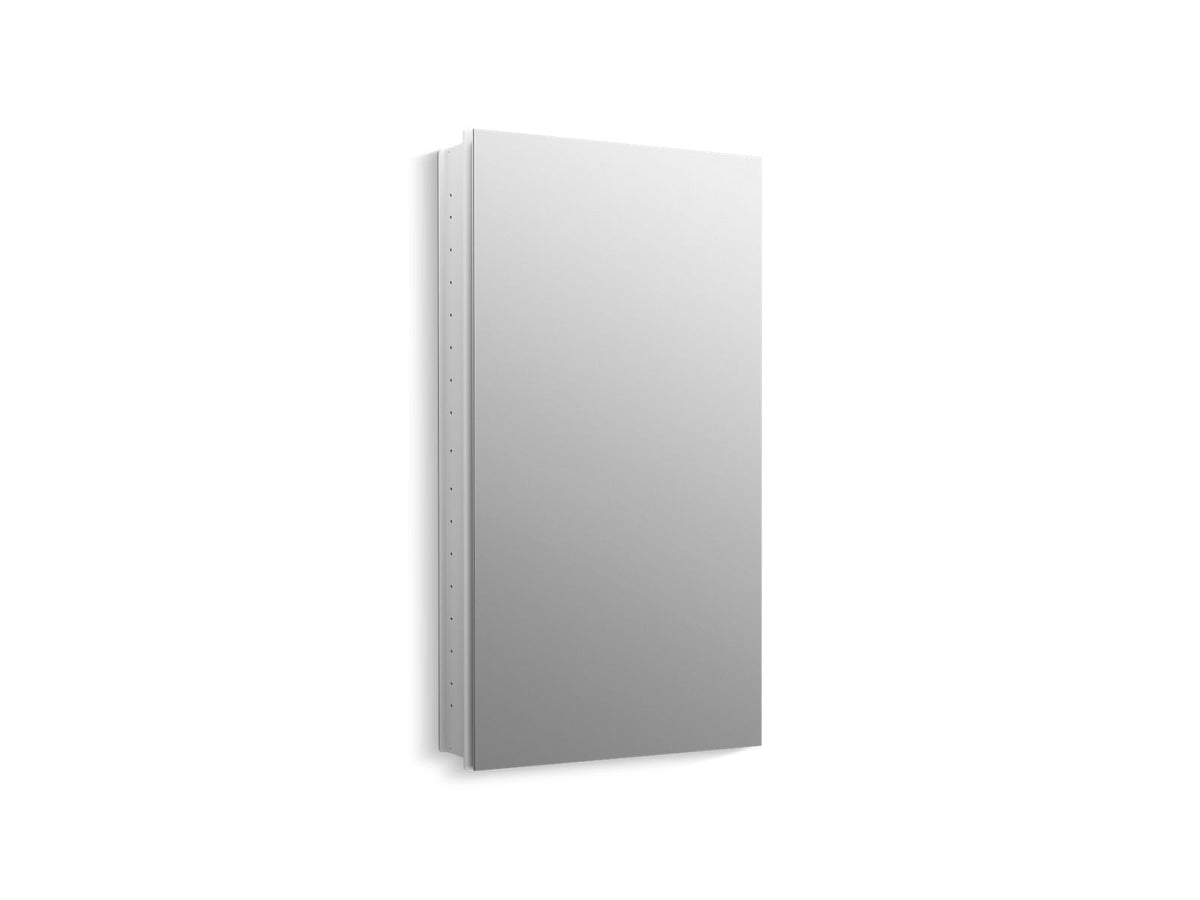 KOHLER K-2939-PG-SAA Catalan 20-1/8" W X 36-1/8" H Aluminum Single-Door Medicine Cabinet With 170 Degree Hinge - Satin Anodized Aluminum