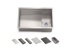 KOHLER K-37911-PAP-NA Synthos 27-3/4" Undermount Single-Bowl Workstation Kitchen Sink - Wood Composite Matte Black
