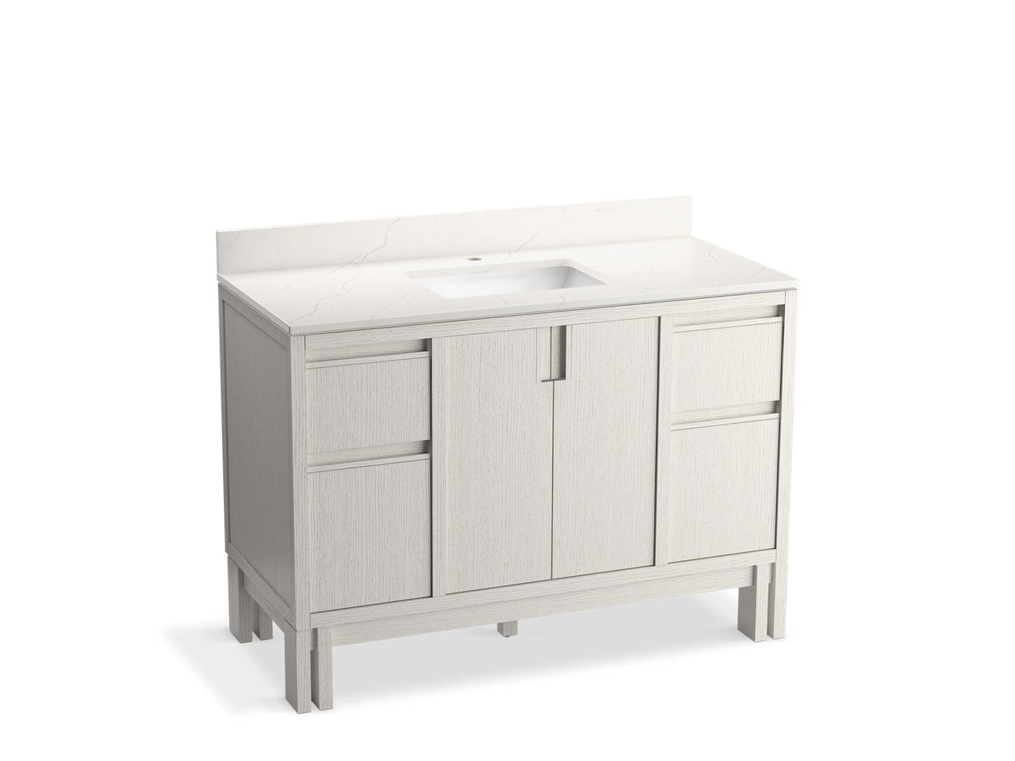 KOHLER 32839-GW0 Solive 48 in. Bathroom Vanity Cabinet With Sink And Quartz Top