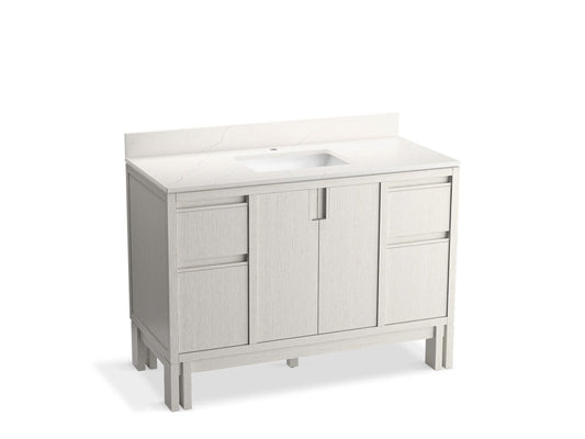 KOHLER 32839-GW0 Solive 48 in. Bathroom Vanity Cabinet With Sink And Quartz Top