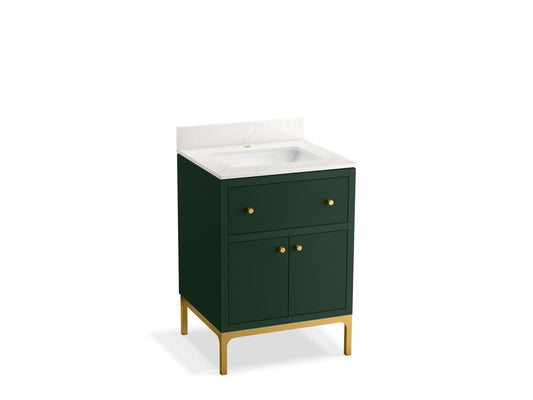 KOHLER 33000-EMG Calpa 24 in. Bathroom Vanity Cabinet With Sink And Quartz Top  -  Emerald Green