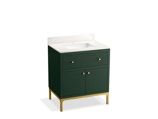 KOHLER 38008-EMG Calpa 30 in. Bathroom Vanity Cabinet With Sink And Quartz Top  -  Emerald Green