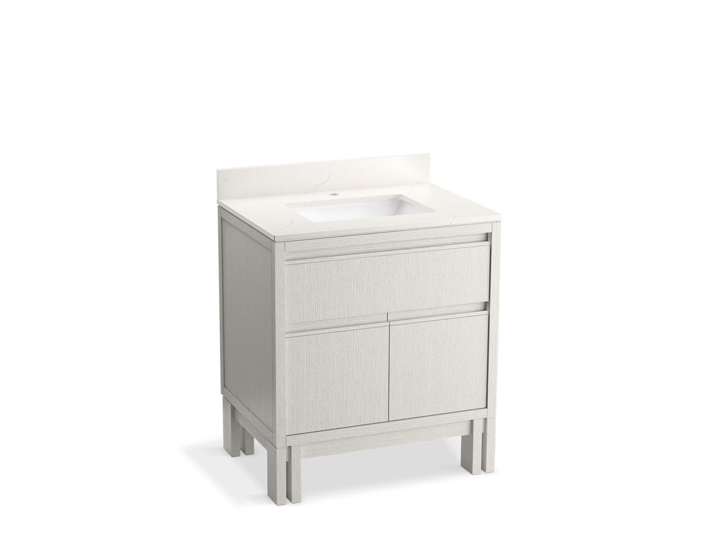 KOHLER 32836-GW0 Solive 30 in. Bathroom Vanity Cabinet With Sink And Quartz Top