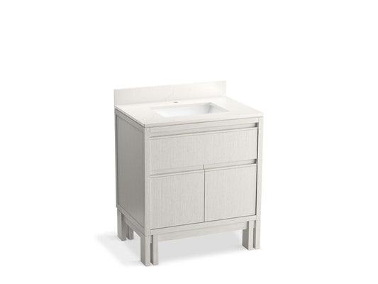 KOHLER 32836-GW0 Solive 30 in. Bathroom Vanity Cabinet With Sink And Quartz Top