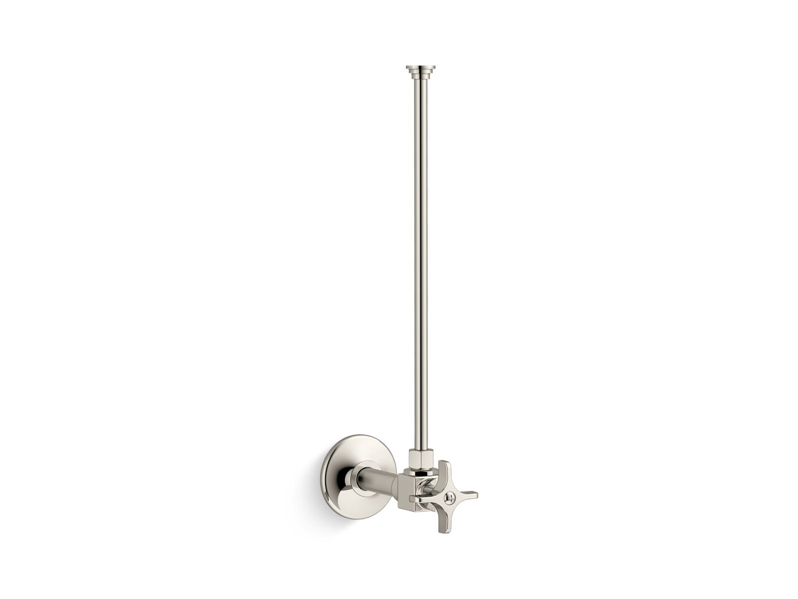 KOHLER K-7637-SN 3/8" Npt Angle Supply With Stop And Annealed Vertical Tube - Vibrant Polished Nickel