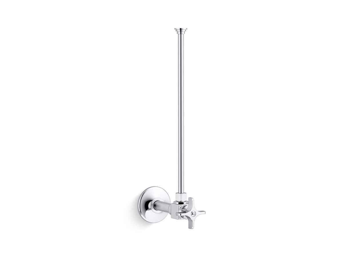 KOHLER K-7637-CP 3/8" Npt Angle Supply With Stop And Annealed Vertical Tube - Polished Chrome