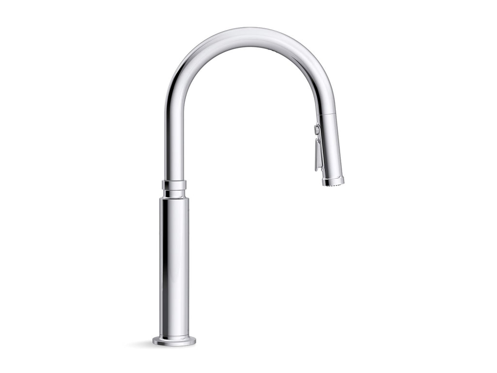 KOHLER K-28358-RT2-BL Edalyn By Studio Mcgee Touchless Pull-Down Kitchen Sink Faucet With Three-Function Sprayhead - Matte Black