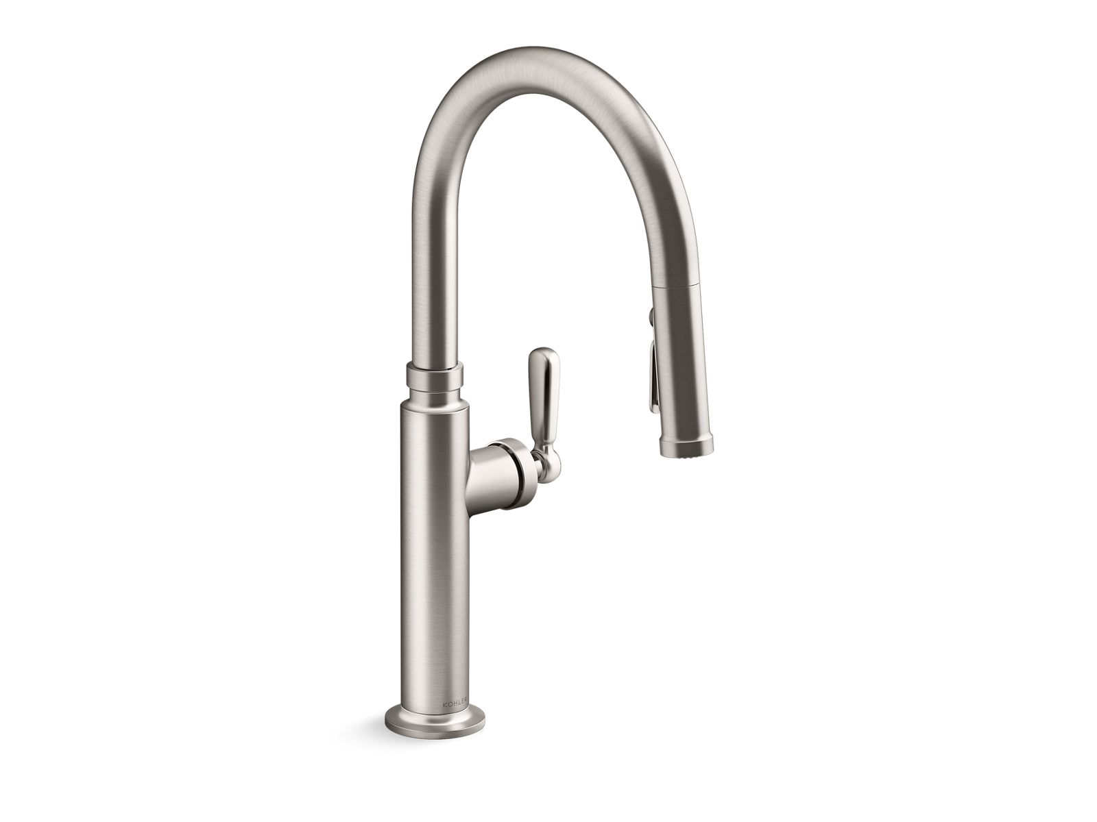 KOHLER K-28358-RT2-VS Edalyn By Studio Mcgee Touchless Pull-Down Kitchen Sink Faucet With Three-Function Sprayhead - Vibrant Stainless