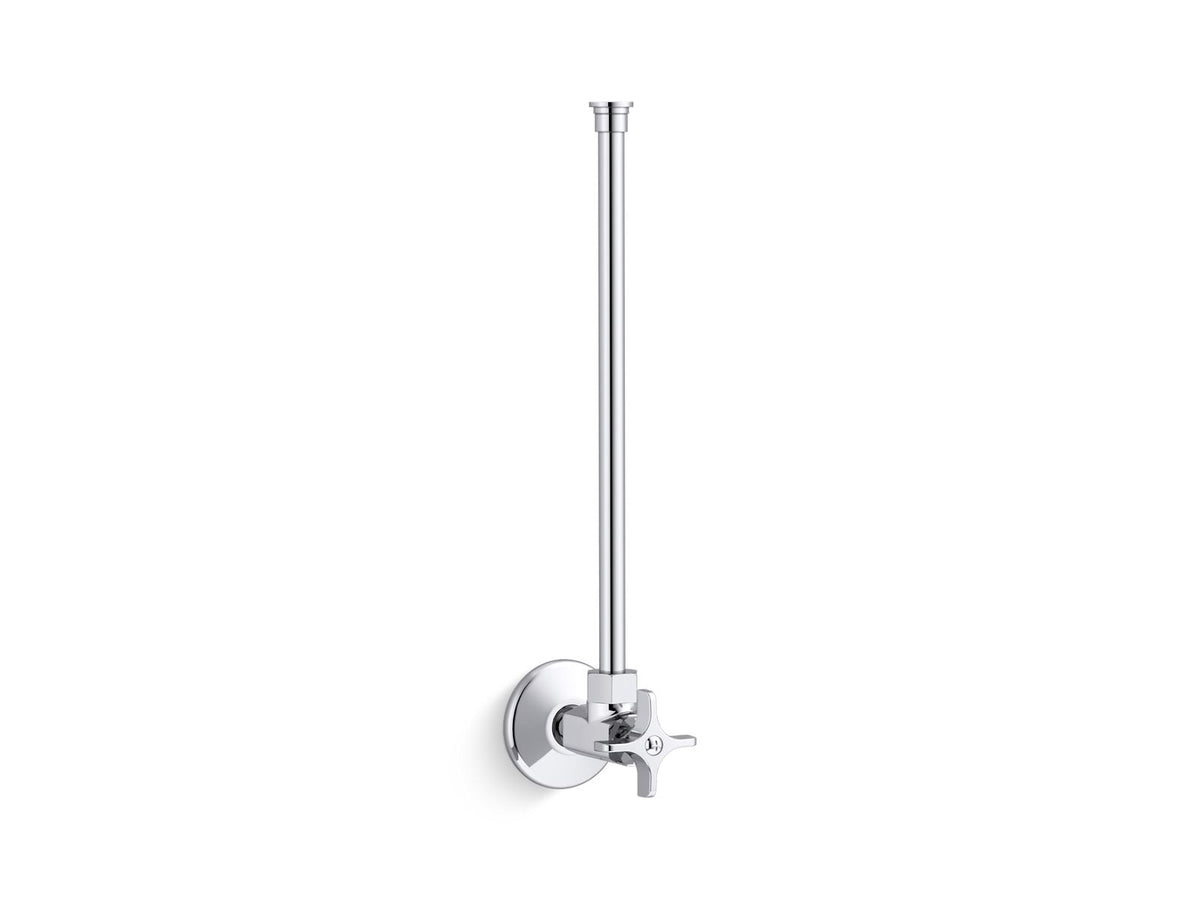 KOHLER K-7638-CP 1/2" Npt Angle Supply With Stop With Cross Handle And Annealed Vertical Tube - Polished Chrome