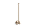 KOHLER K-7638-BV 1/2" Npt Angle Supply With Stop With Cross Handle And Annealed Vertical Tube - Vibrant Brushed Bronze