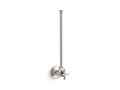 KOHLER K-7638-SN 1/2" Npt Angle Supply With Stop With Cross Handle And Annealed Vertical Tube - Vibrant Polished Nickel