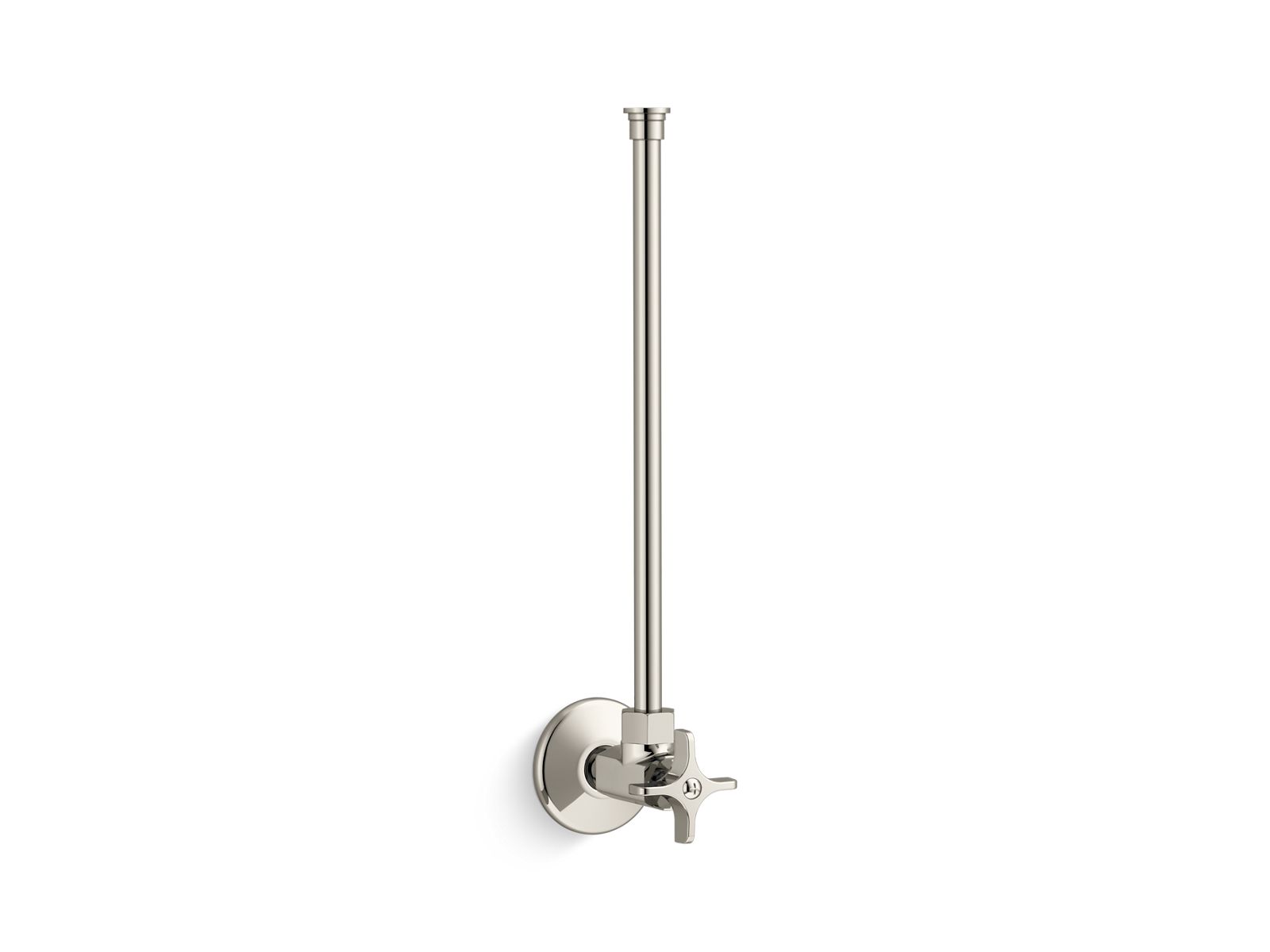 KOHLER K-7638-SN 1/2" Npt Angle Supply With Stop With Cross Handle And Annealed Vertical Tube - Vibrant Polished Nickel