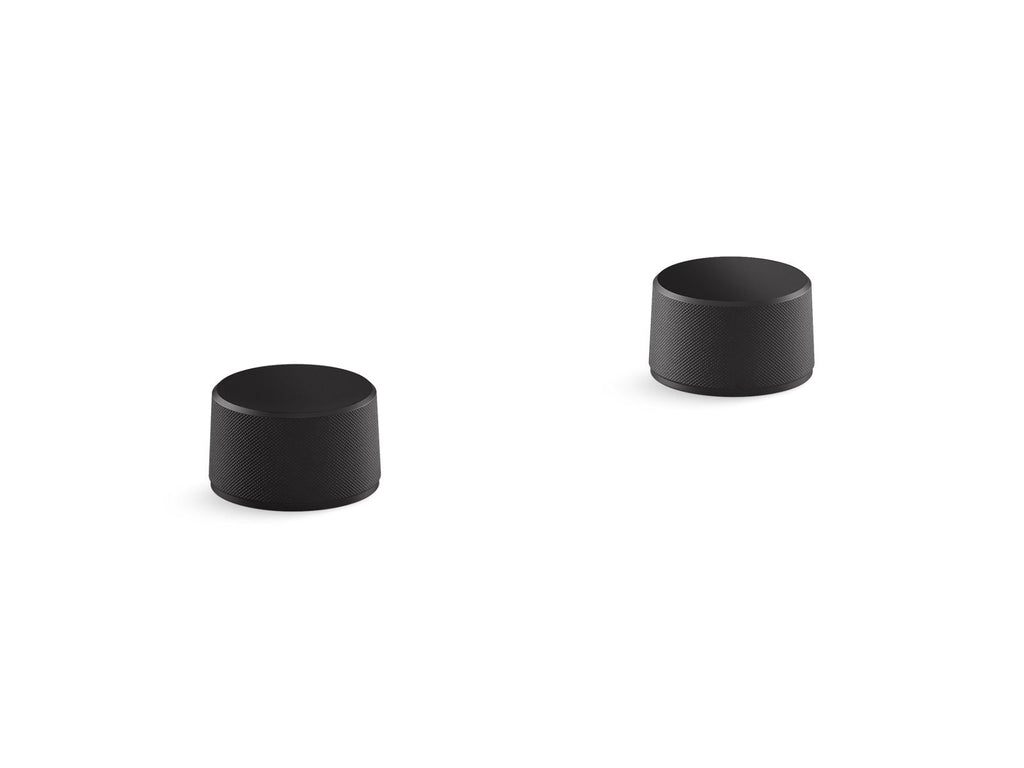 KOHLER K-77990-8-BL Components Deck-Mount Bath Faucet Handles With Oyl Design - Matte Black