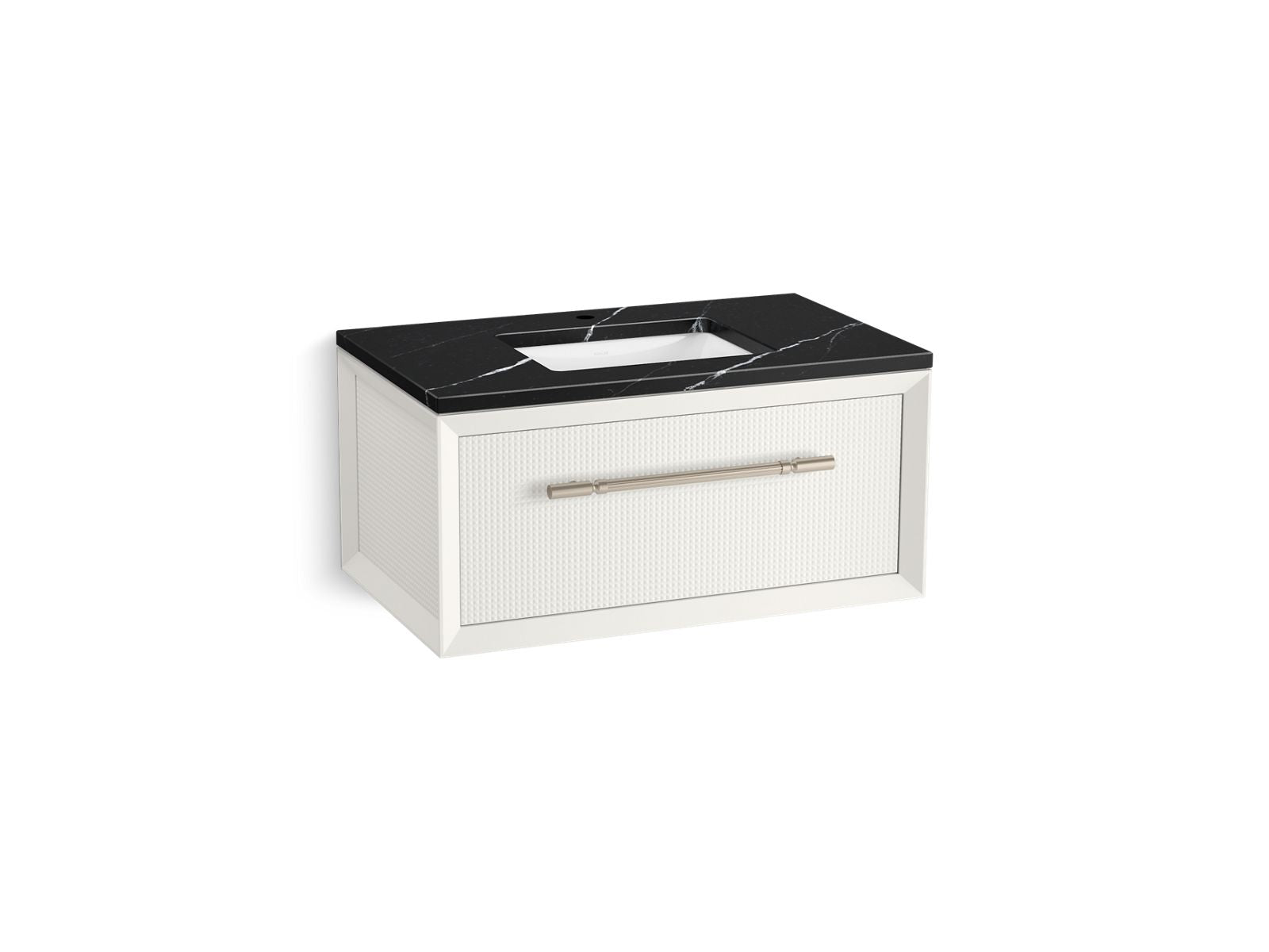 KOHLER K-CM33562-BD10-0EN 36" wall-hung bathroom vanity cabinet with sink and quartz top  -  White
