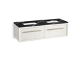 KOHLER K-CM33563-BD11-0EN Enivo 60" Wall-Hung Bathroom Vanity Cabinet With Sinks And Quartz Top - White