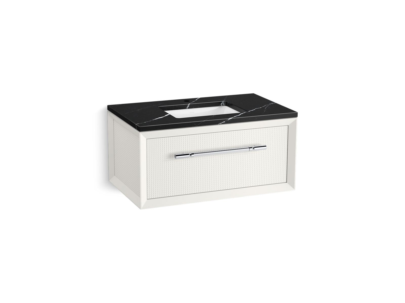 KOHLER K-CM33562-BD10-0EC Enivo 36" Wall-Hung Bathroom Vanity Cabinet With Sink And Quartz Top - White