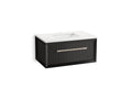 KOHLER K-CM33562-BD10-GWN Enivo 36" Wall-Hung Bathroom Vanity Cabinet With Sink And Quartz Top - Gloss Black
