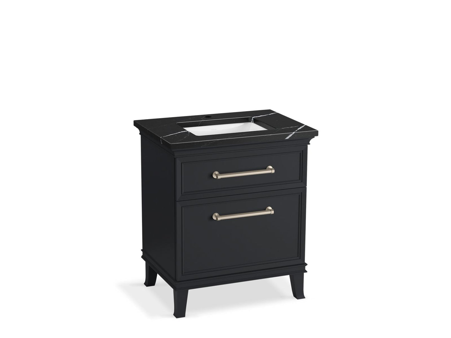 KOHLER K-CM29480-BD2-XEN 30" bathroom vanity cabinet with sink and quartz top  -  Slate Grey