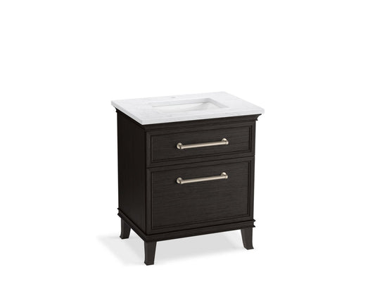 KOHLER K-CM29480-BD2-WTN 30" bathroom vanity cabinet with sink and quartz top  -  Carbon Oak