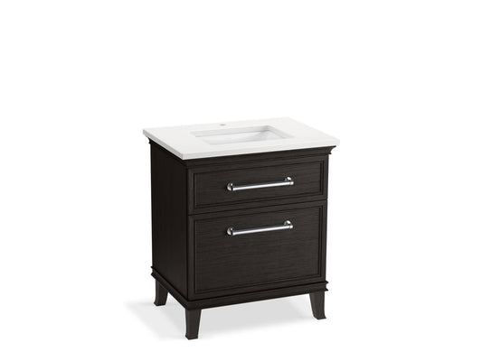 KOHLER K-CM29480-BD2-BWC 30" bathroom vanity cabinet with sink and quartz top  -  Carbon Oak
