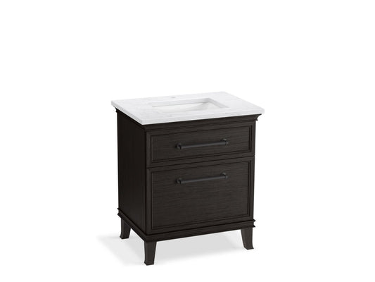 KOHLER K-CM29480-BD2-BTL 30" bathroom vanity cabinet with sink and quartz top  -  Carbon Oak