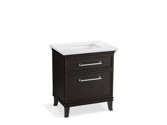 KOHLER K-CM29480-BD2-BTC 30" bathroom vanity cabinet with sink and quartz top  -  Carbon Oak
