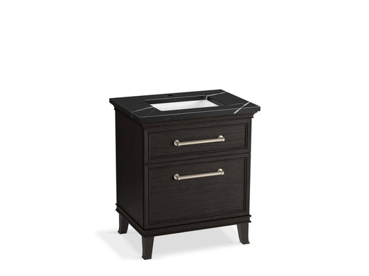 KOHLER K-CM29480-BD2-BEN 30" bathroom vanity cabinet with sink and quartz top  -  Carbon Oak