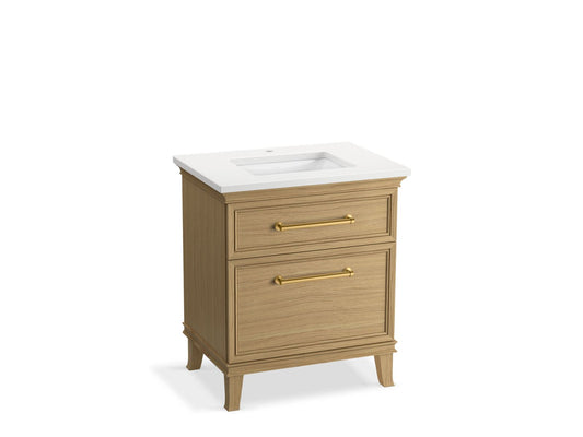 KOHLER K-CM29480-BD2-KWB 30" bathroom vanity cabinet with sink and quartz top  -  Light Oak