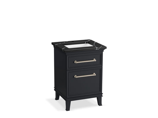 KOHLER K-CM29469-BD1-XEN 24" bathroom vanity cabinet with sink and quartz top  -  Slate Grey