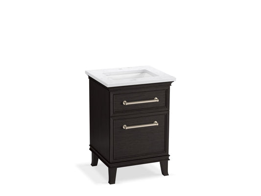 KOHLER K-CM29469-BD1-WTN 24" bathroom vanity cabinet with sink and quartz top  -  Carbon Oak