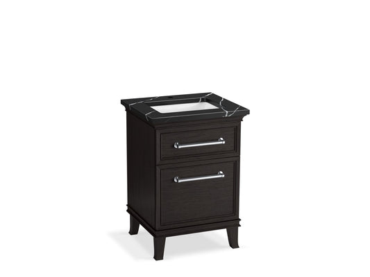 KOHLER K-CM29469-BD1-WEC 24" bathroom vanity cabinet with sink and quartz top  -  Carbon Oak