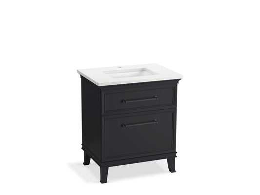 KOHLER K-CM29480-BD2-XWL 30" bathroom vanity cabinet with sink and quartz top  -  Slate Grey