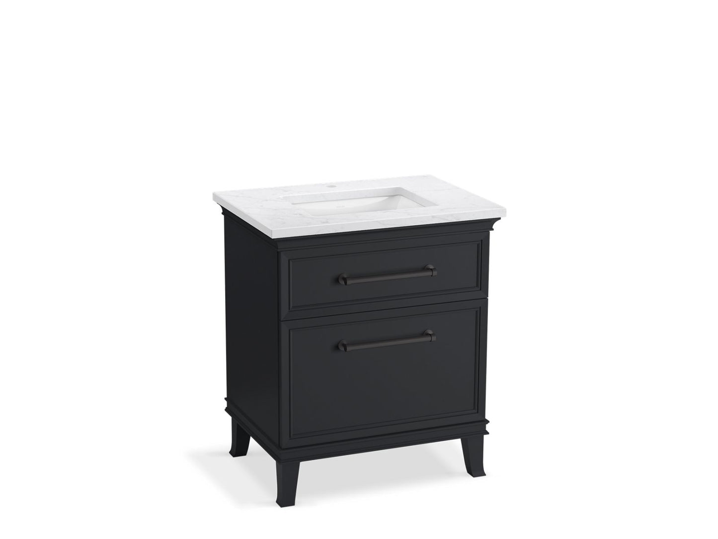 KOHLER K-CM29480-BD2-XTL 30" bathroom vanity cabinet with sink and quartz top  -  Slate Grey