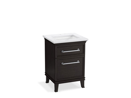 KOHLER K-CM29469-BD1-BTC 24" bathroom vanity cabinet with sink and quartz top  -  Carbon Oak