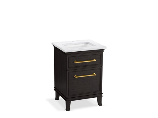 KOHLER K-CM29469-BD1-BTB 24" bathroom vanity cabinet with sink and quartz top  -  Carbon Oak