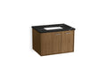 KOHLER K-CM99541-BD13-ME1 Jute 30" Wall-Hung Bathroom Vanity Cabinet With Sink And Quartz Top - Walnut Flax