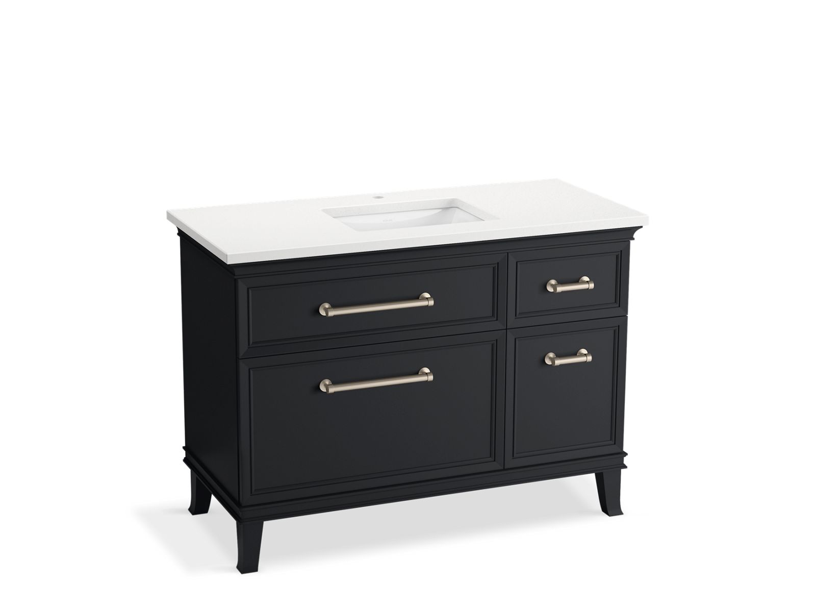 KOHLER K-CM29481-BD4-XWN 48" bathroom vanity cabinet with sink and quartz top  -  Slate Grey