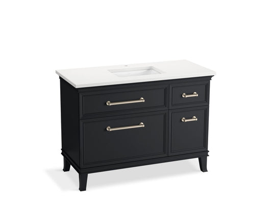KOHLER K-CM29481-BD4-XWN 48" bathroom vanity cabinet with sink and quartz top  -  Slate Grey