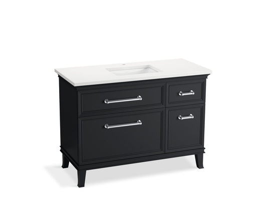 KOHLER K-CM29481-BD4-XWC 48" bathroom vanity cabinet with sink and quartz top  -  Slate Grey