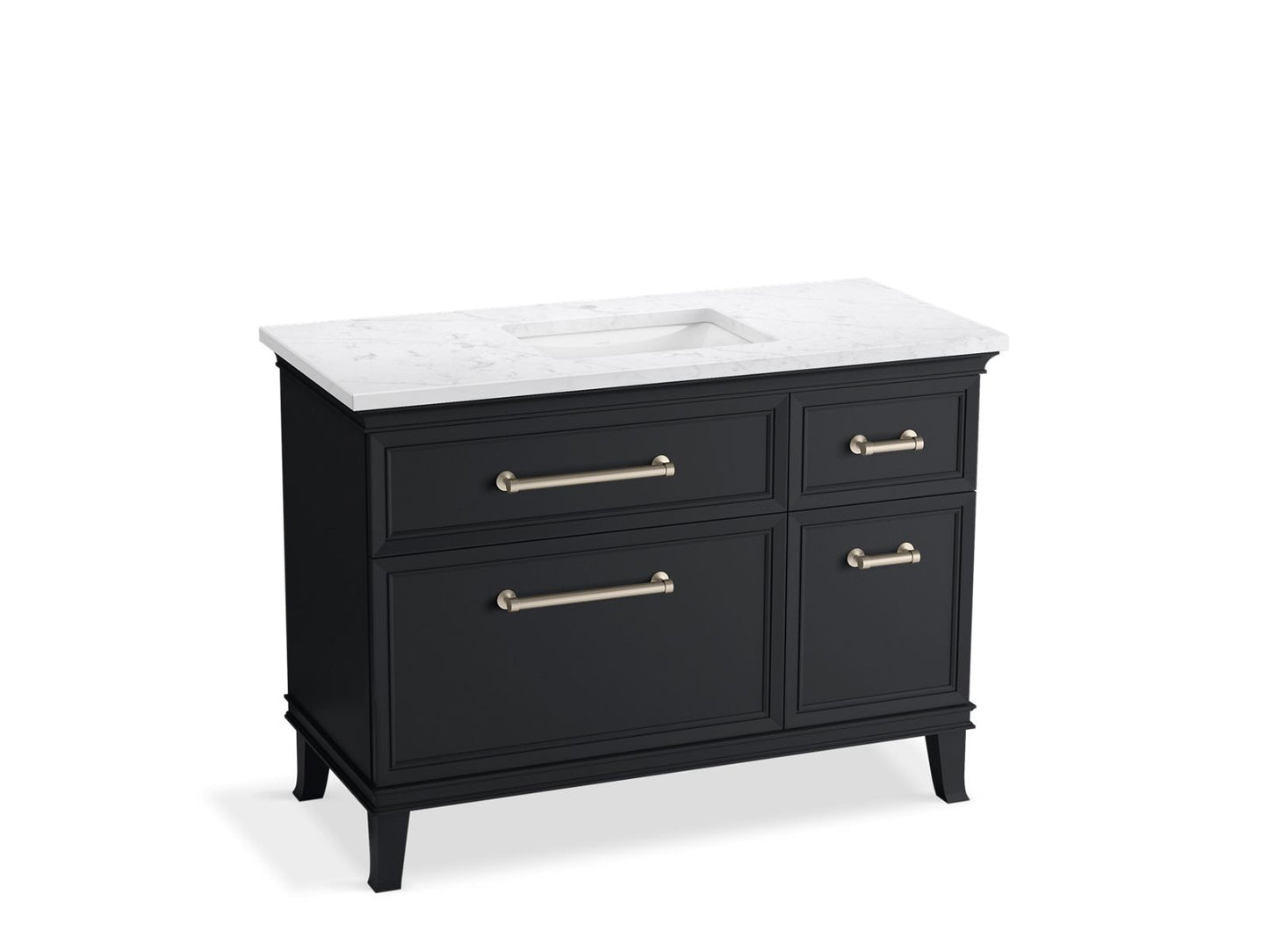 KOHLER K-CM29481-BD4-XTN 48" bathroom vanity cabinet with sink and quartz top  -  Slate Grey