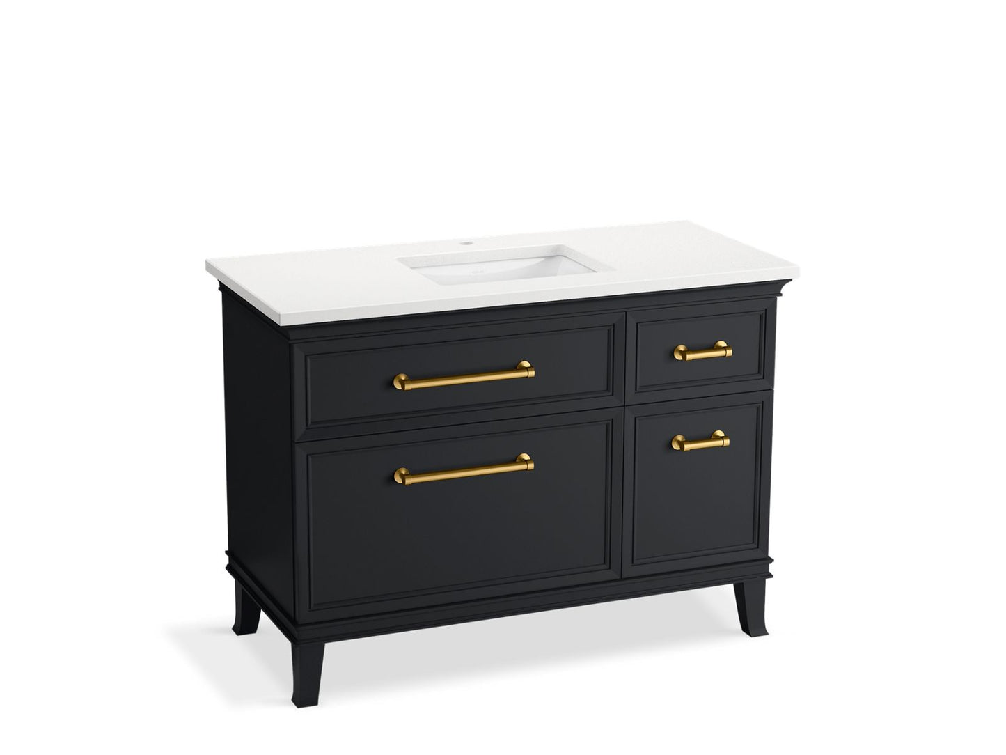 KOHLER K-CM29481-BD4-XWB 48" bathroom vanity cabinet with sink and quartz top  -  Slate Grey