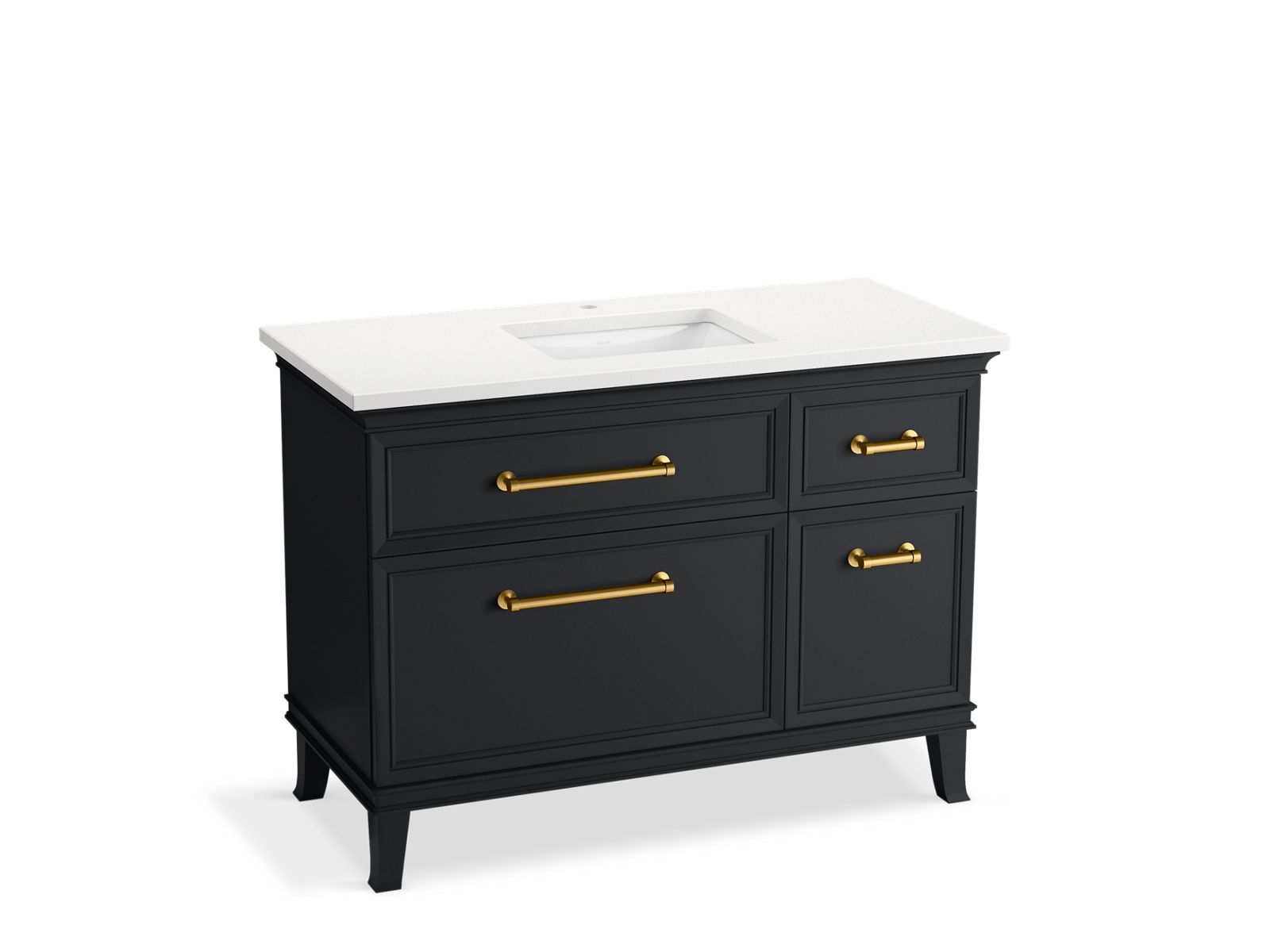 KOHLER K-CM29481-BD4-XWB 48" bathroom vanity cabinet with sink and quartz top  -  Slate Grey