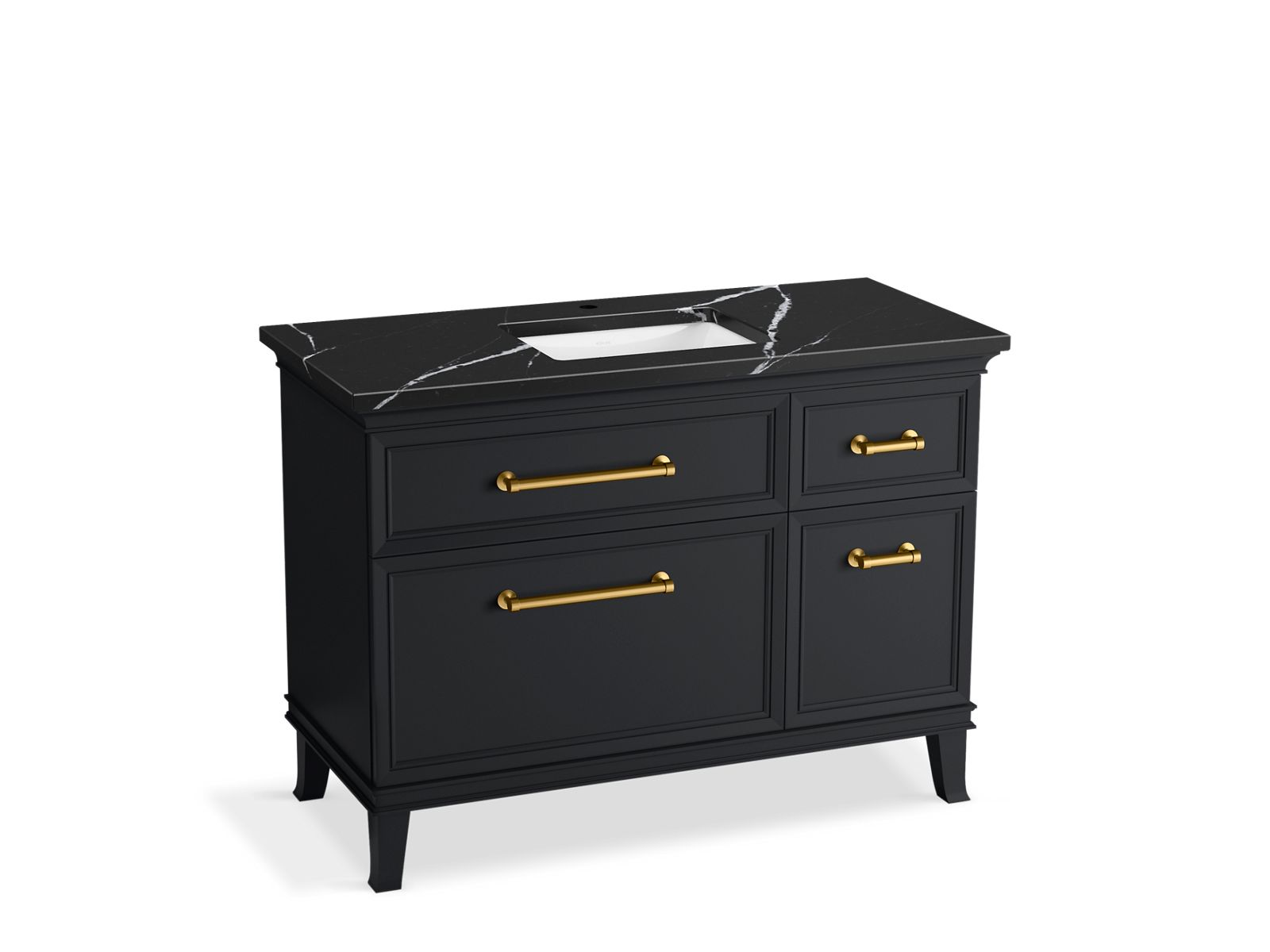 KOHLER K-CM29481-BD4-XEB 48" bathroom vanity cabinet with sink and quartz top  -  Slate Grey