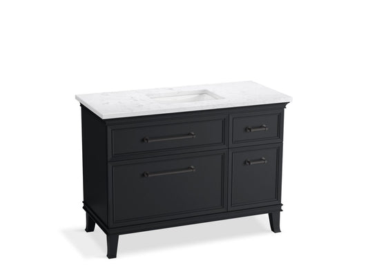 KOHLER K-CM29481-BD4-XTL 48" bathroom vanity cabinet with sink and quartz top  -  Slate Grey