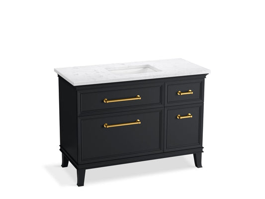 KOHLER K-CM29481-BD4-XTB 48" bathroom vanity cabinet with sink and quartz top  -  Slate Grey