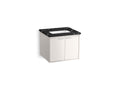 KOHLER K-CM99539-BD12-AE1 Jute 24" Wall-Hung Bathroom Vanity Cabinet With Sink And Quartz Top - Linen White