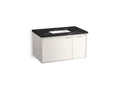 KOHLER K-CM99543-BD14-AE1 Jute 36" Wall-Hung Bathroom Vanity Cabinet With Sink And Quartz Top - Linen White