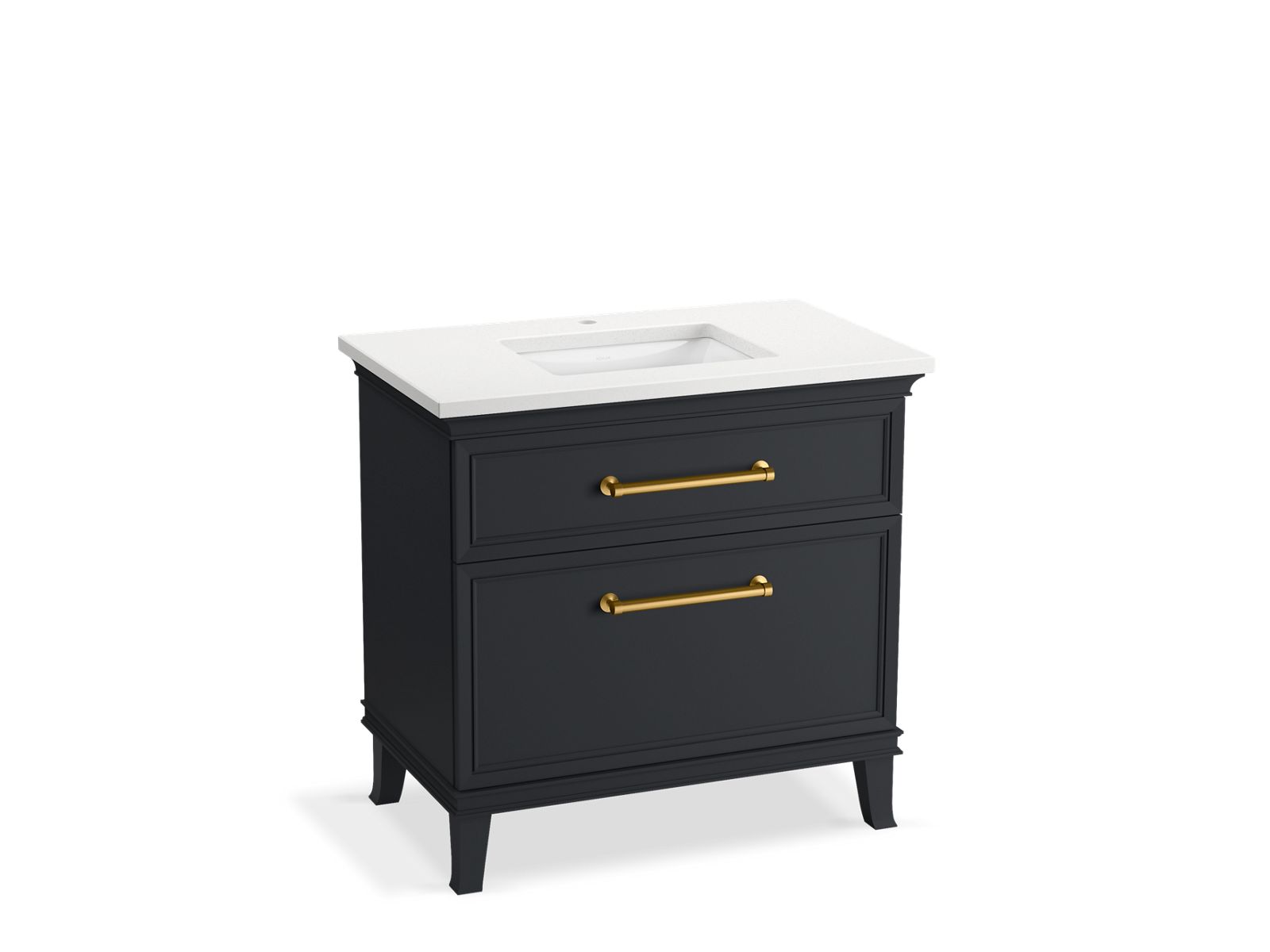 KOHLER K-CM33559-BD3-XWB 36" bathroom vanity cabinet with sink and quartz top  -  Slate Grey