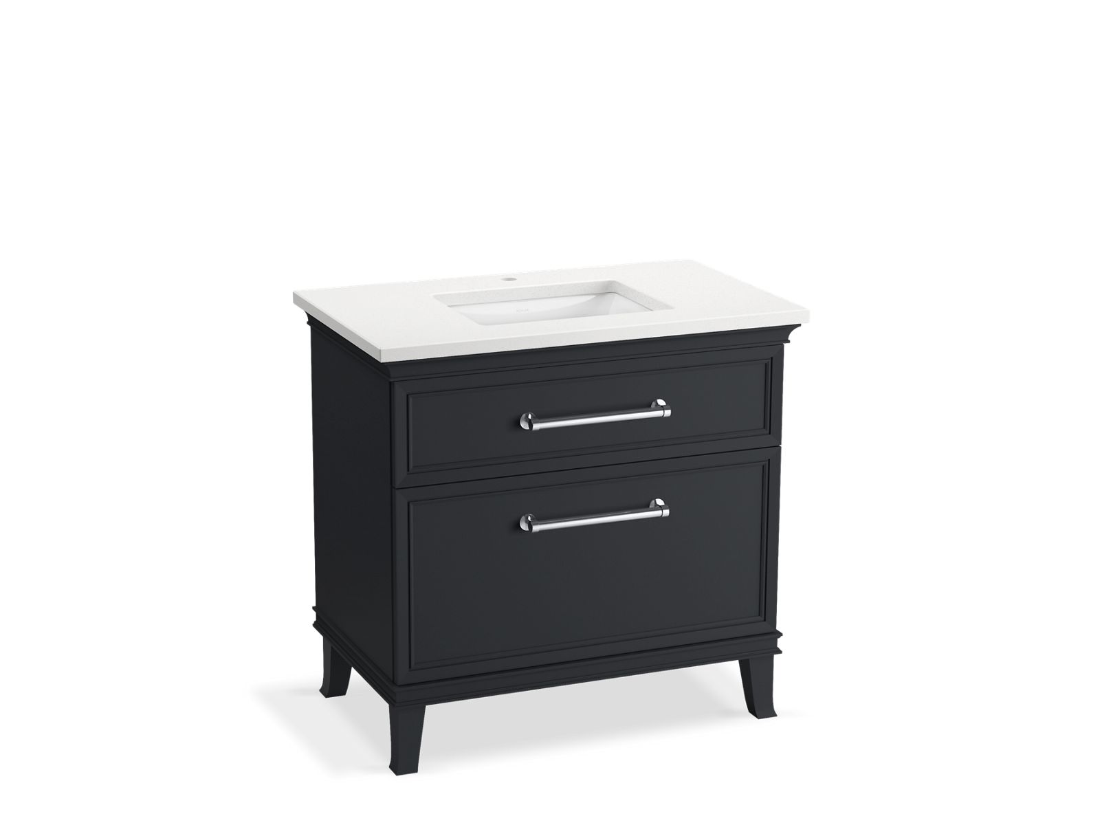 KOHLER K-CM33559-BD3-XWC 36" bathroom vanity cabinet with sink and quartz top  -  Slate Grey